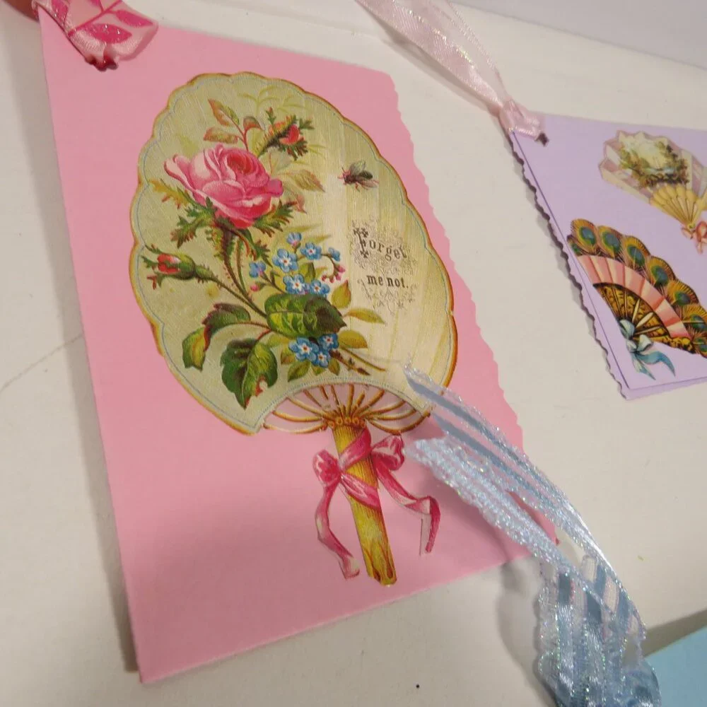 Victorian Gift Tags Cardstock with some embossed images & glitter paint accents
